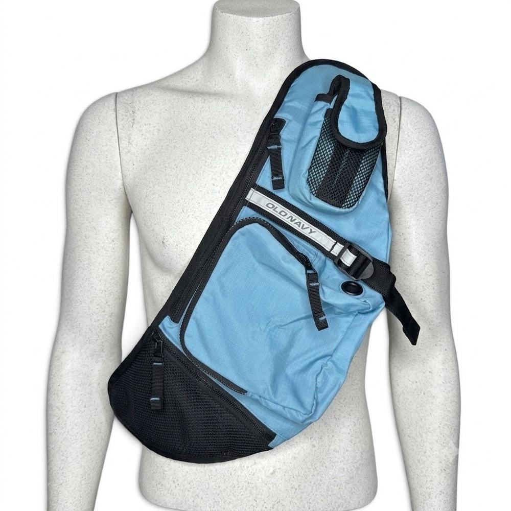 Vintage Y2K 2003 Old Navy Trail Hiking Crossbody Sling Bag Nylon Adjustable